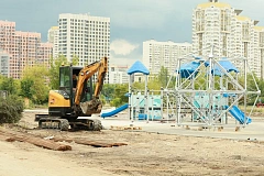 Работы по благоустройству парка им. Боровика выполнены более чем наполовину